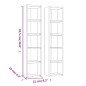 vidaXL Estantería para CD 2 uds madera gris Sonoma 21x16x93,5 cm vidaXL Estantería para CD 2 uds madera gris Sonoma 21x16x93,5 cm