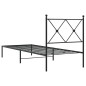 vidaXL Estructura de cama con cabecero metal negro 80x200 cm