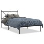 vidaXL Estructura de cama con cabecero metal negro 107x203 cm vidaXL Estructura de cama con cabecero metal negro 107x203 cm