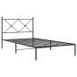 vidaXL Estructura de cama con cabecero metal negro 107x203 cm vidaXL Estructura de cama con cabecero metal negro 107x203 cm