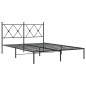 vidaXL Estructura de cama con cabecero metal negro 140x190 cm vidaXL Estructura de cama con cabecero metal negro 140x190 cm