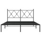 vidaXL Estructura de cama con cabecero metal negro 140x190 cm vidaXL Estructura de cama con cabecero metal negro 140x190 cm