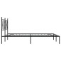 vidaXL Estructura de cama con cabecero metal negro 140x190 cm vidaXL Estructura de cama con cabecero metal negro 140x190 cm