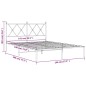 vidaXL Estructura de cama con cabecero metal negro 140x190 cm vidaXL Estructura de cama con cabecero metal negro 140x190 cm