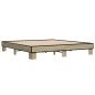 vidaXL Estructura cama madera ingeniería metal roble Sonoma 200x200 cm