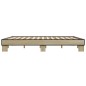 vidaXL Estructura cama madera ingeniería metal roble Sonoma 200x200 cm