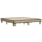 vidaXL Estructura cama madera ingeniería metal roble Sonoma 200x200 cm
