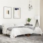 vidaXL Estructura cama madera ingeniería metal roble ahumado 180x200cm