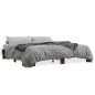 vidaXL Estructura cama madera ingeniería metal roble ahumado 180x200cm