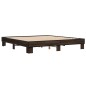 vidaXL Estructura cama madera ingeniería metal marrón roble 180x200 cm