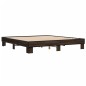 vidaXL Estructura cama madera ingeniería metal marrón roble 180x200 cm