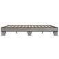 vidaXL Estructura cama madera ingeniería metal gris Sonoma 160x200 cm vidaXL Estructura cama madera ingeniería metal gris Sonoma 160x200 cm