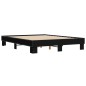 vidaXL Estructura de cama madera de ingeniería y metal negro 150x200cm vidaXL Estructura de cama madera de ingeniería y metal negro 150x200cm