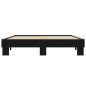 vidaXL Estructura de cama madera de ingeniería y metal negro 150x200cm vidaXL Estructura de cama madera de ingeniería y metal negro 150x200cm