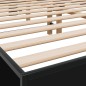 vidaXL Estructura de cama madera de ingeniería y metal negro 150x200cm vidaXL Estructura de cama madera de ingeniería y metal negro 150x200cm