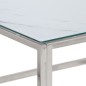vidaXL Mesa de centro plateada acero inoxidable y vidrio templado vidaXL Mesa de centro plateada acero inoxidable y vidrio templado