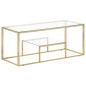 vidaXL Mesa de centro dorada acero inoxidable y vidrio templado vidaXL Mesa de centro dorada acero inoxidable y vidrio templado