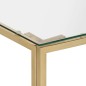 vidaXL Mesa de centro dorada acero inoxidable y vidrio templado vidaXL Mesa de centro dorada acero inoxidable y vidrio templado