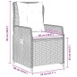 vidaXL Set comedor de jardín 5 piezas con cojines ratán sintético gris vidaXL Set comedor de jardín 5 piezas con cojines ratán sintético gris