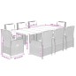 vidaXL Set de comedor de jardín 9 pzas y cojines ratán sintético negro vidaXL Set de comedor de jardín 9 pzas y cojines ratán sintético negro