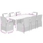 vidaXL Set comedor para jardín 9 pzas y cojines ratán sintético marrón vidaXL Set comedor para jardín 9 pzas y cojines ratán sintético marrón