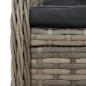 vidaXL Set comedor jardín 7 pzas y cojines ratán sintético gris vidaXL Set comedor jardín 7 pzas y cojines ratán sintético gris
