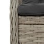 vidaXL Set comedor jardín 7 pzas y cojines ratán sintético gris claro