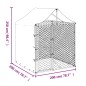 vidaXL Perrera de exterior con toldo acero galvanizado plata 2x2x2,5 m