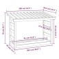 vidaXL Leñero de madera maciza de pino gris 108x64,5x78 cm vidaXL Leñero de madera maciza de pino gris 108x64,5x78 cm