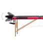 vidaXL Camilla de masaje plegable 3 zonas madera negro y rosa vidaXL Camilla de masaje plegable 3 zonas madera negro y rosa