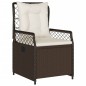 vidaXL Set comedor de jardín 7 pzas con cojines ratán sintético marrón vidaXL Set comedor de jardín 7 pzas con cojines ratán sintético marrón