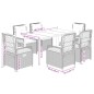 vidaXL Set comedor de jardín 7 pzas con cojines ratán sintético marrón vidaXL Set comedor de jardín 7 pzas con cojines ratán sintético marrón