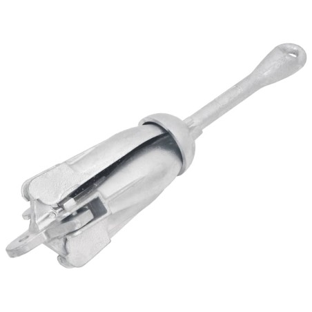 vidaXL Ancla plegable hierro maleable plateado 2,5 kg