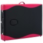 vidaXL Camilla de masaje plegable 3 zonas madera negro y rosa vidaXL Camilla de masaje plegable 3 zonas madera negro y rosa