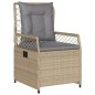 vidaXL Set comedor de jardín 7 pzas con cojines ratán sintético beige vidaXL Set comedor de jardín 7 pzas con cojines ratán sintético beige