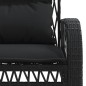 vidaXL Juego de sofás jardín 4 pzas con cojines ratán sintético negro vidaXL Juego de sofás jardín 4 pzas con cojines ratán sintético negro