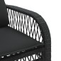 vidaXL Juego de sofás jardín 4 pzas con cojines ratán sintético negro vidaXL Juego de sofás jardín 4 pzas con cojines ratán sintético negro