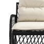 vidaXL Set de sofás de jardín 2 piezas y cojines ratán sintético negro vidaXL Set de sofás de jardín 2 piezas y cojines ratán sintético negro