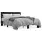 vidaXL Estructura de cama madera de ingeniería y metal negro 135x190cm