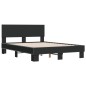 vidaXL Estructura de cama madera de ingeniería y metal negro 135x190cm