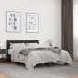 vidaXL Estructura de cama madera de ingeniería y metal negro 135x190cm