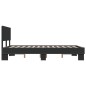 vidaXL Estructura de cama madera de ingeniería y metal negro 135x190cm
