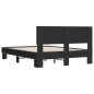 vidaXL Estructura de cama madera de ingeniería y metal negro 135x190cm