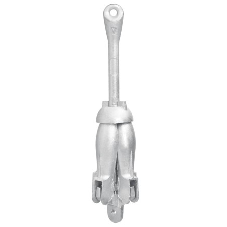 vidaXL Ancla plegable hierro maleable plateado 2,5 kg