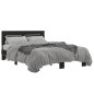 vidaXL Estructura de cama madera de ingeniería y metal negro 135x190cm vidaXL Estructura de cama madera de ingeniería y metal negro 135x190cm