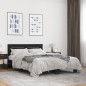 vidaXL Estructura de cama madera de ingeniería y metal negro 135x190cm vidaXL Estructura de cama madera de ingeniería y metal negro 135x190cm