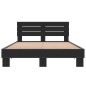 vidaXL Estructura de cama madera de ingeniería y metal negro 135x190cm vidaXL Estructura de cama madera de ingeniería y metal negro 135x190cm