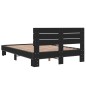 vidaXL Estructura de cama madera de ingeniería y metal negro 135x190cm vidaXL Estructura de cama madera de ingeniería y metal negro 135x190cm