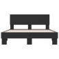 vidaXL Estructura de cama madera de ingeniería y metal negro 120x200cm vidaXL Estructura de cama madera de ingeniería y metal negro 120x200cm
