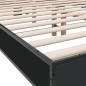vidaXL Estructura de cama madera de ingeniería y metal negro 120x200cm vidaXL Estructura de cama madera de ingeniería y metal negro 120x200cm